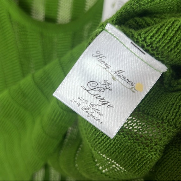 HEAVY MANNERS 'Money Green' Little Miss Cozy Knit Top - Picture 9 of 11